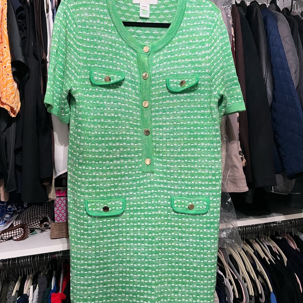 Lilly Pulitzer Green Textured Mini Dress